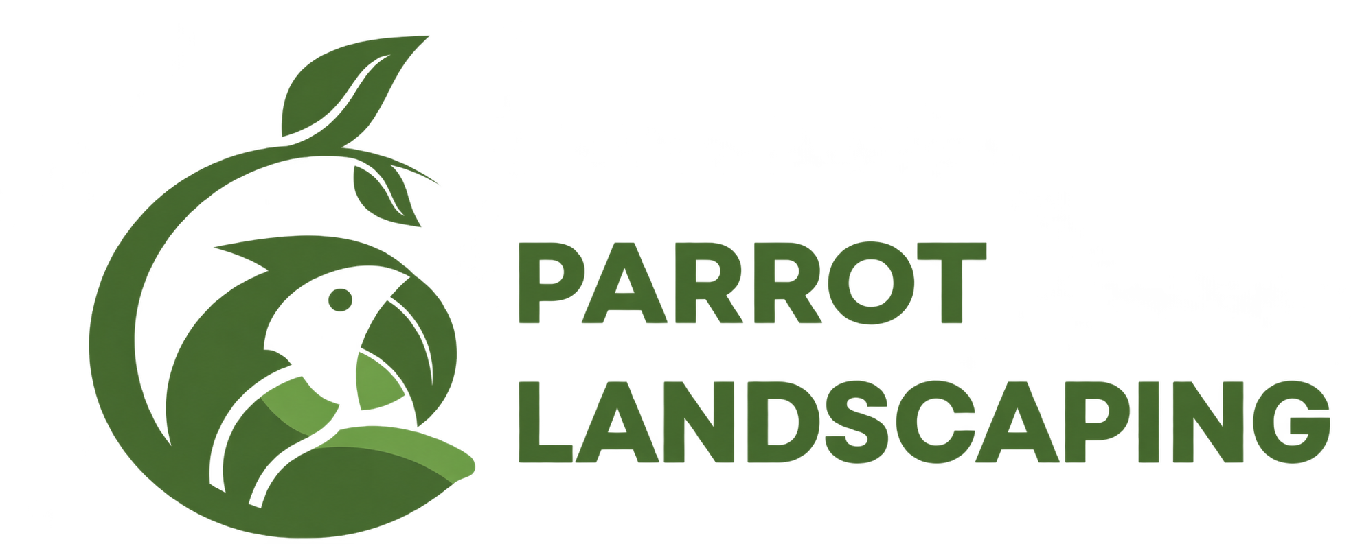 Parrot Landscaping Green Logo
